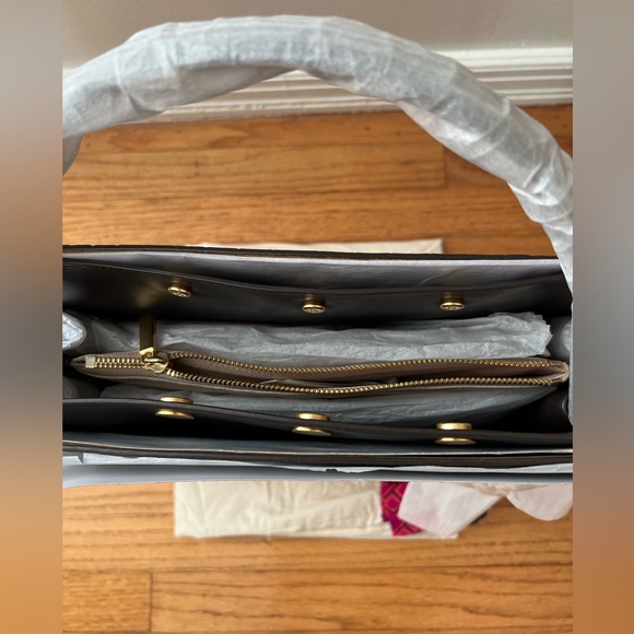 NWT Tory Burch Lee Radziwill Embossed Double Bag - Picture 2 of 5